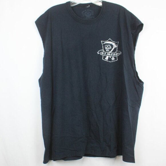 Sons Of Anarchy Samcro Black Sleeveless Graphic Shirt - Picture 3 of 8